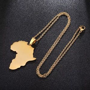 Africa shaped necklace